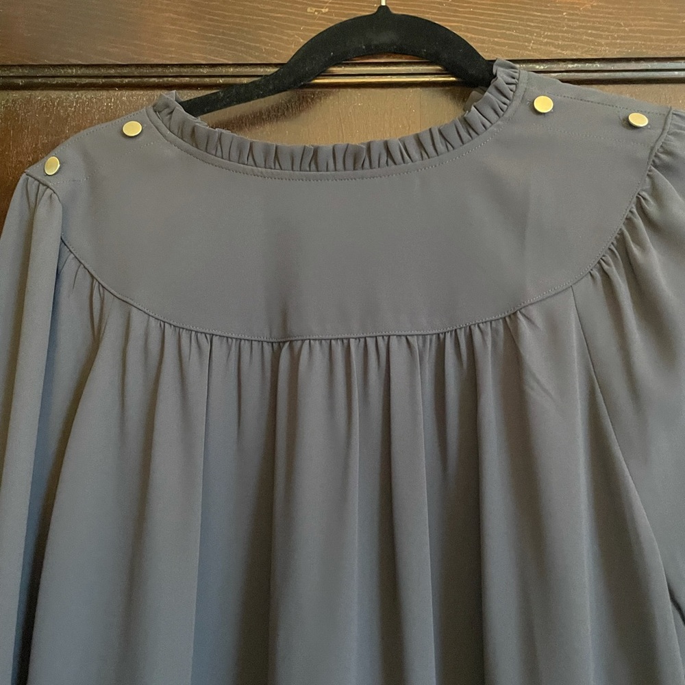 Plus Size Loft Grey Blouse